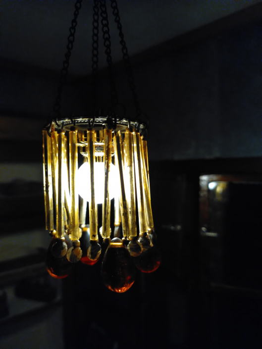 Hängelampe Art Deco Deckenlampte des Bildhauers für Zähne, Detail