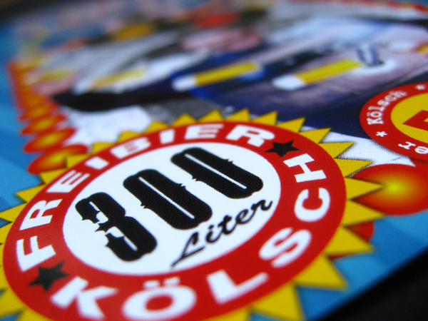 Detail des Flyers zur Büdchen-Party: 300 Liter Frei-Kölsch