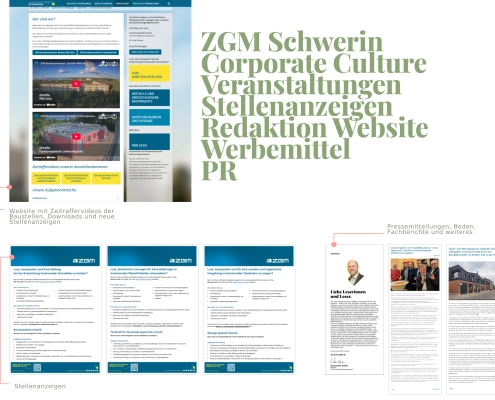 Übersicht einiger Arbeitsbeispiele zu Baustellenkameras und Stadtmagazin-Serie