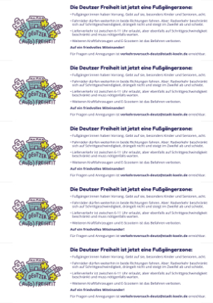 Anhänger für die Sonnenblumen zur Gutes-Miteinander-Aktion