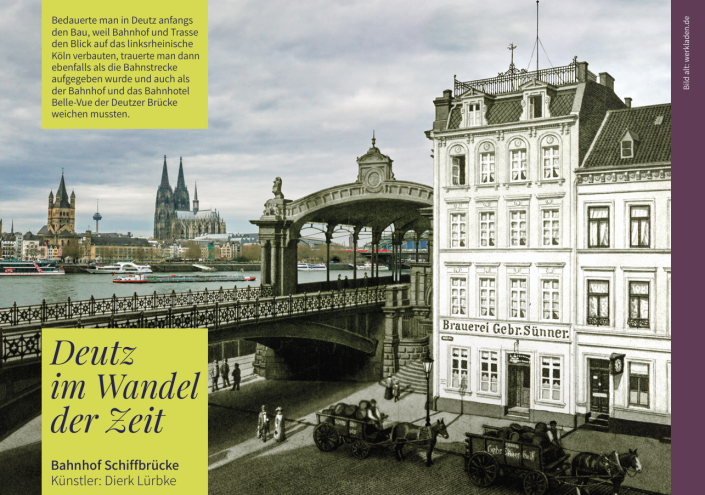 Plakat zur Ausstellung Deutz im Wandel, hier der Bahnhof Deutz