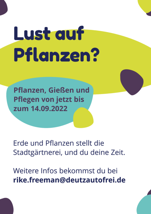 Aufstecker mit der Frage nach weiterer Hilfe mit den Pflanzen