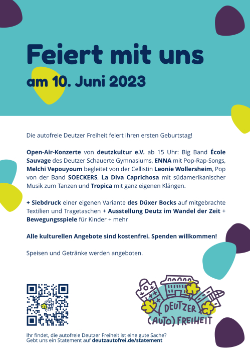 Plakat 1. Geburtstag