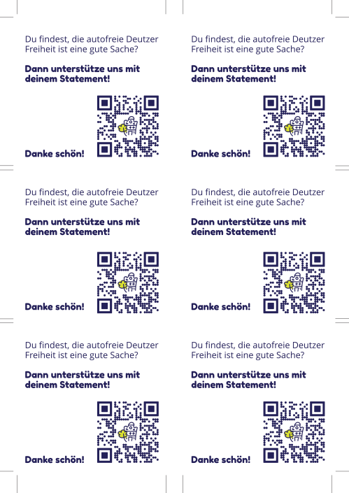 QR-Sticker für Statements