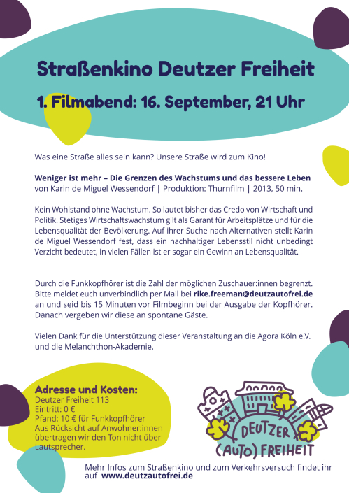 Plakat Straßenkino 16.09.